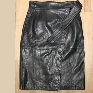 Ba&sh leather wrap skirt